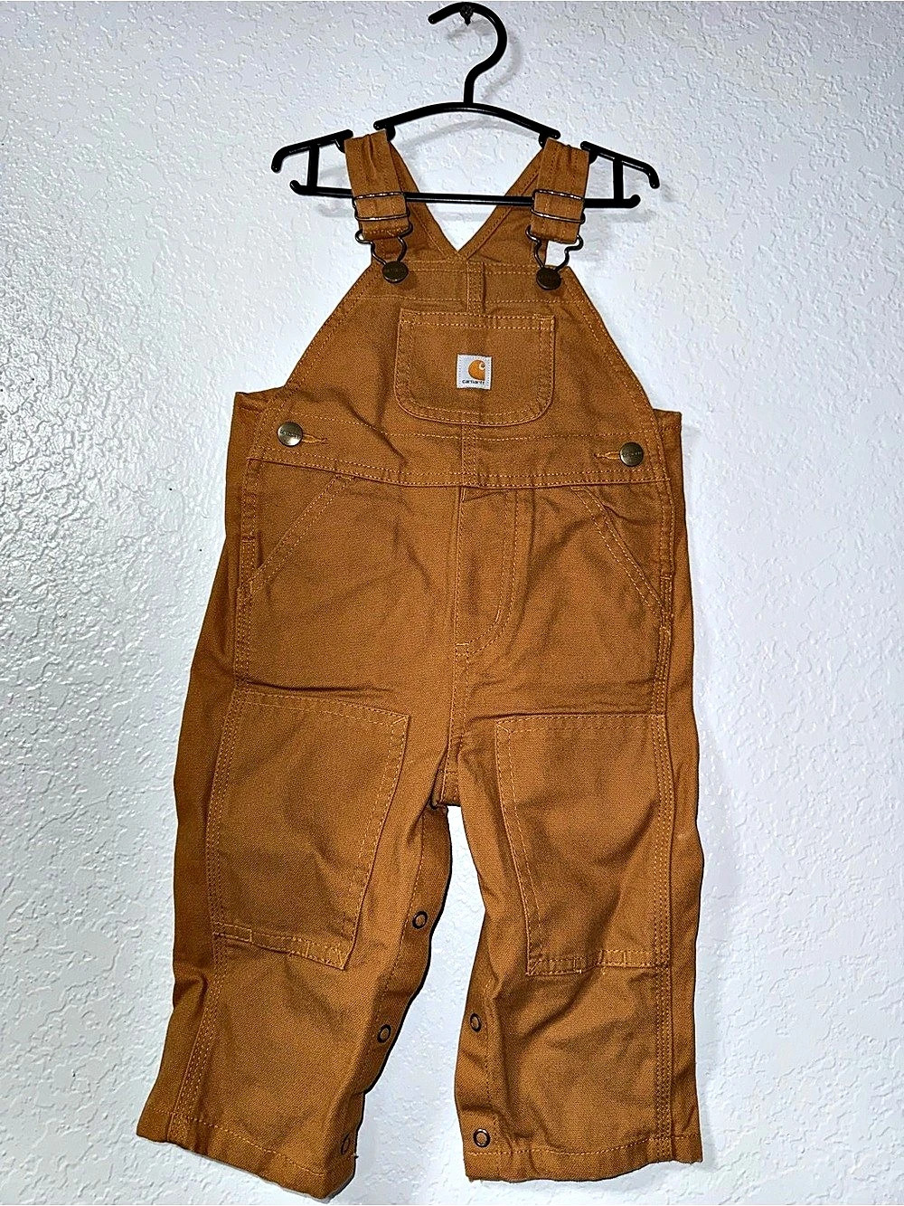 Carhartt Infant Loose Fit Canvas Bib Overall Boys Brown 12M